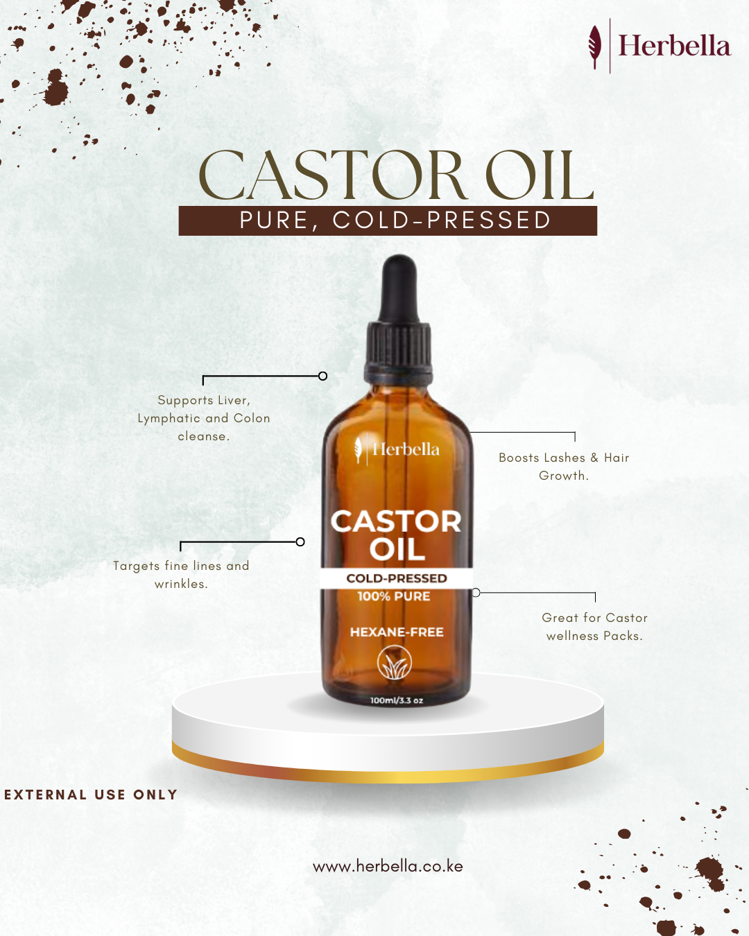 Castor Oil-100% Pure and Cold Pressed