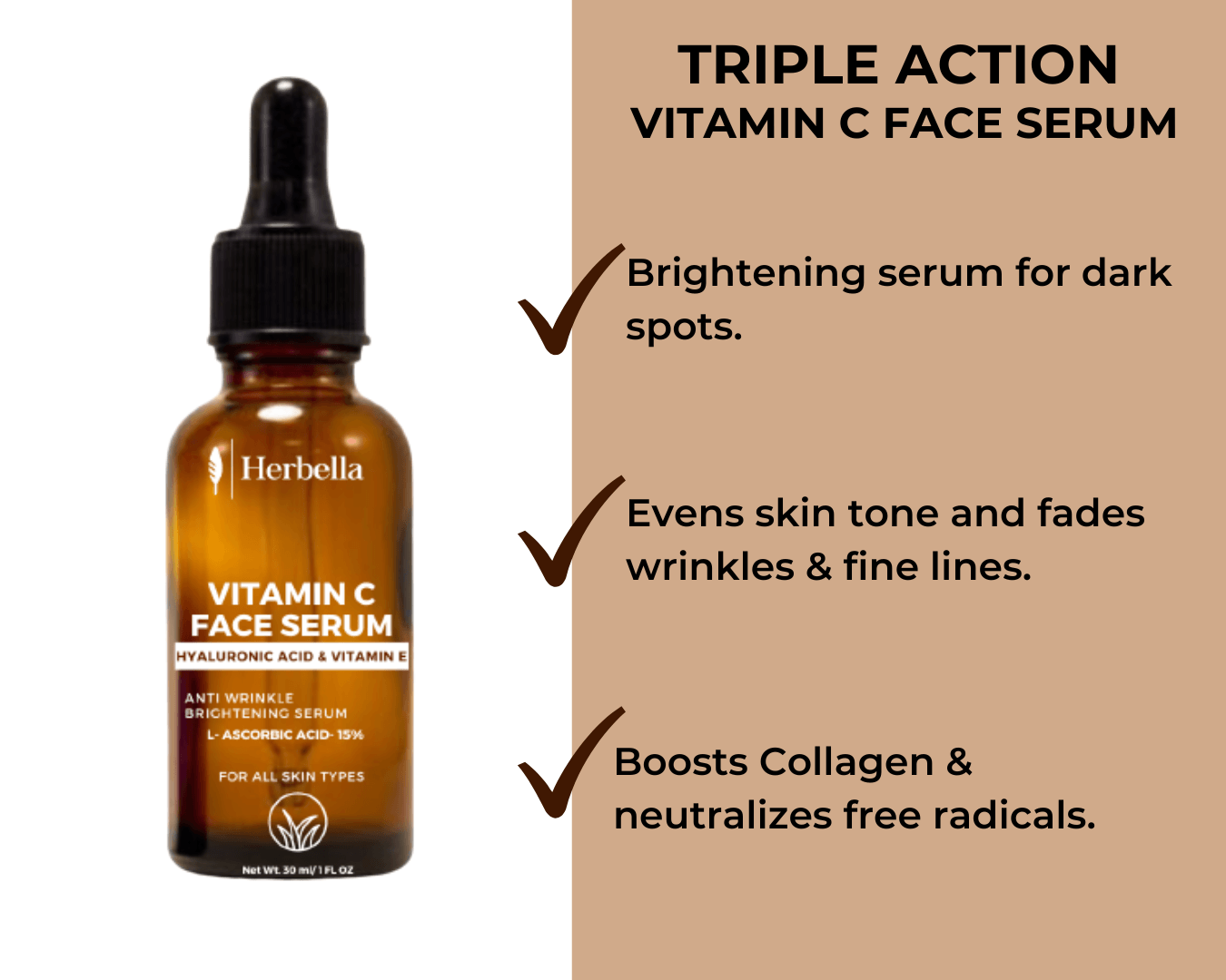 Face Serum-Vitamin C - Herbella Organics